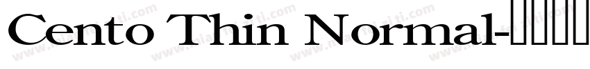 Cento Thin Normal字体转换